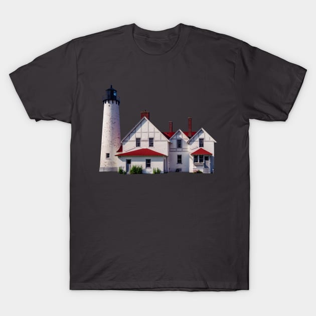 Point Iroquois Lighthouse T-Shirt by Enzwell